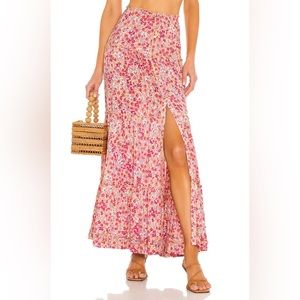 Poupette St Barth India Maxi Skirt in Purpil Daffodil